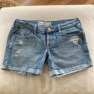 Hollister cuff denim shorts
